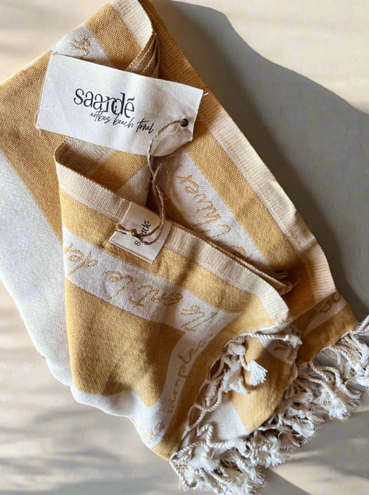 Antibes Turkish Beach Towel - Honey