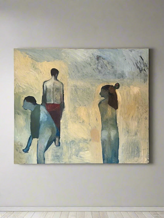 'Three Figures' Acrylic on Canvas