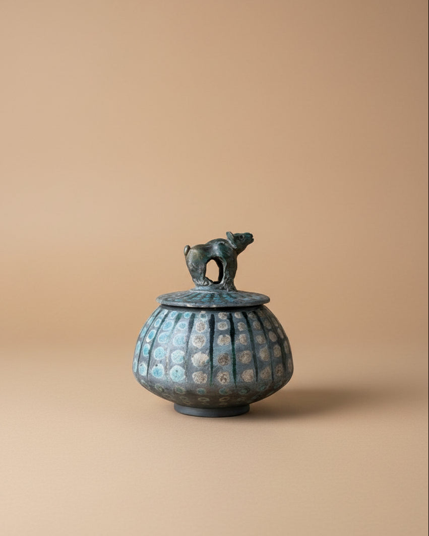 Studio Pottery Canister with Lid