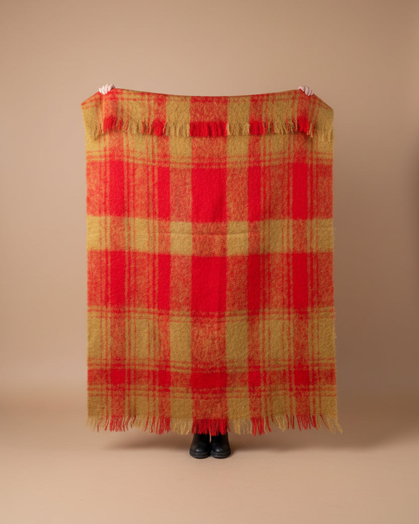 Vintage Mohair Throw Blanket