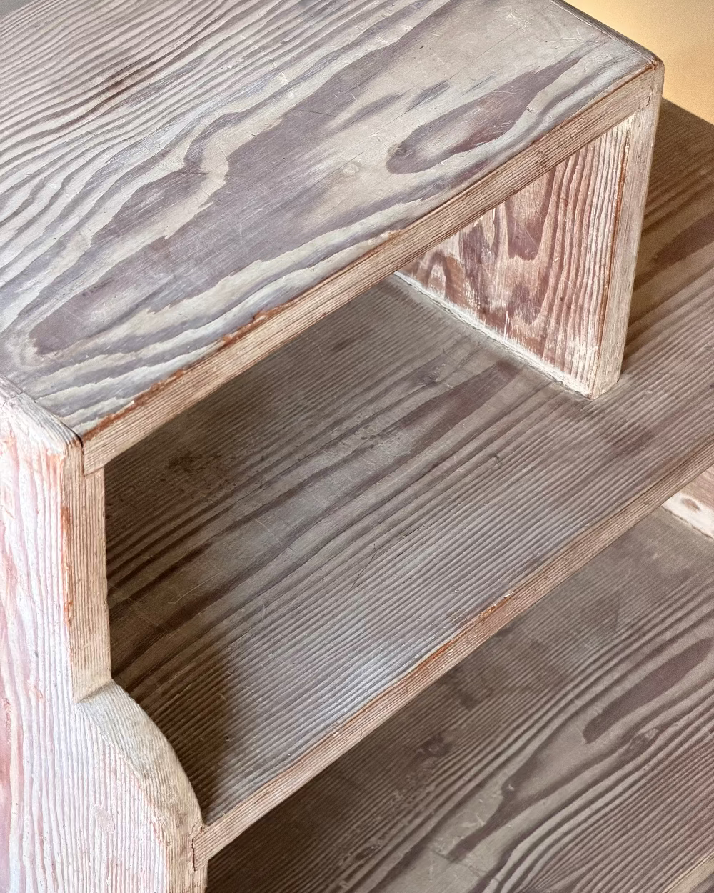 Cerused Oak Stair Step Shelf