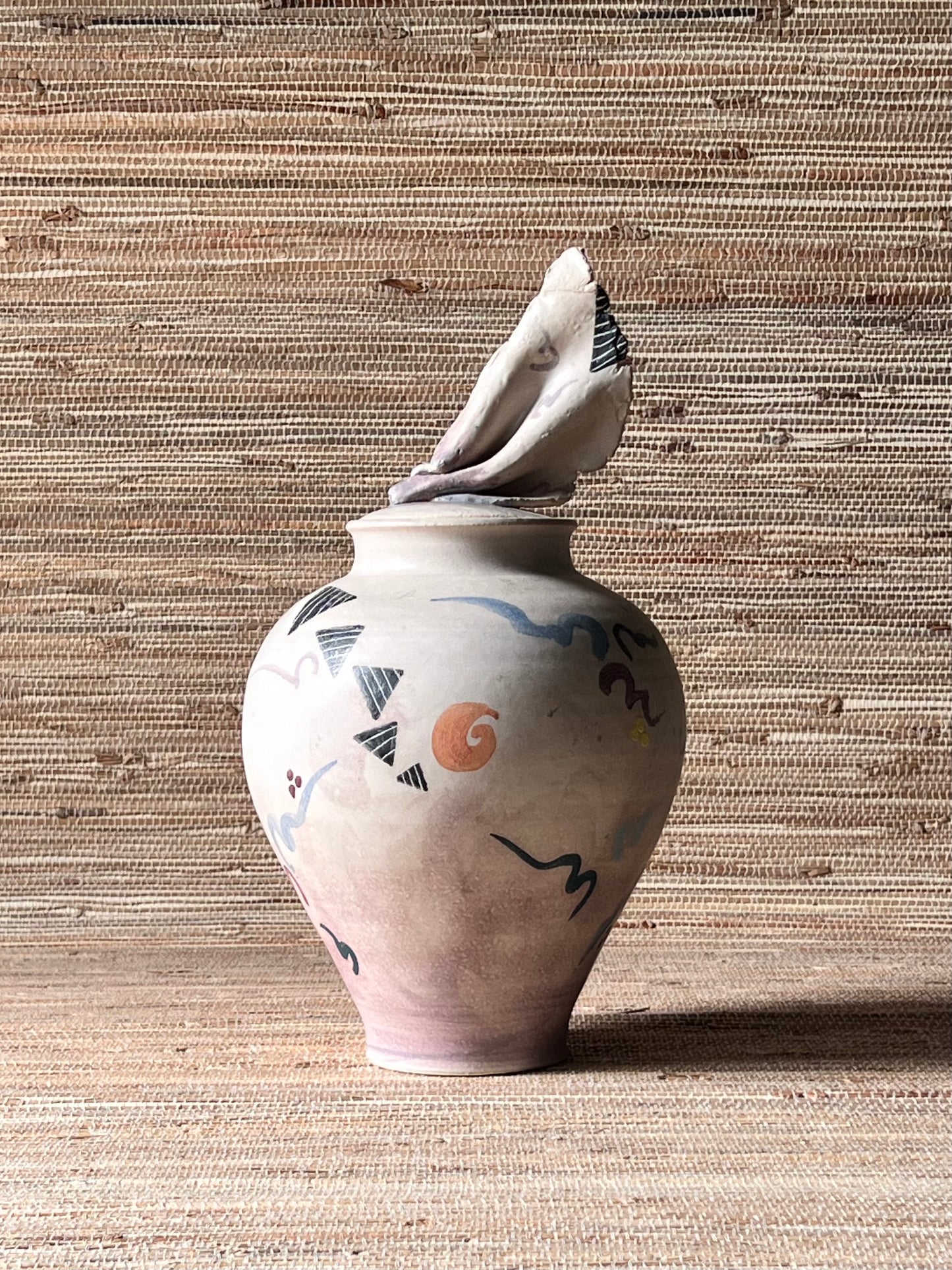 Studio Pottery Vessel with Lid