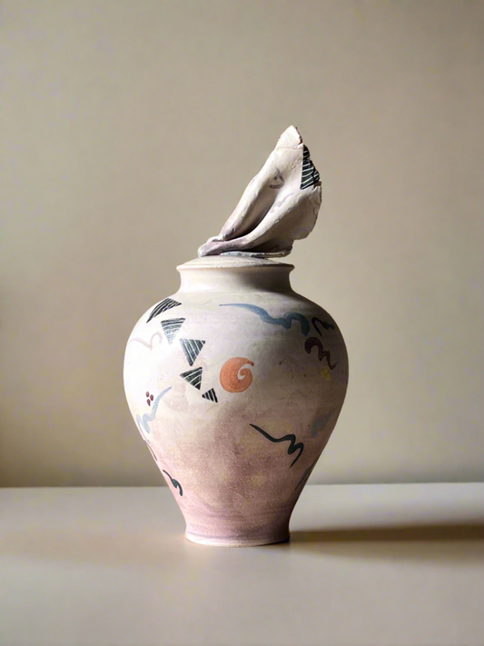 Studio Pottery Vessel with Lid