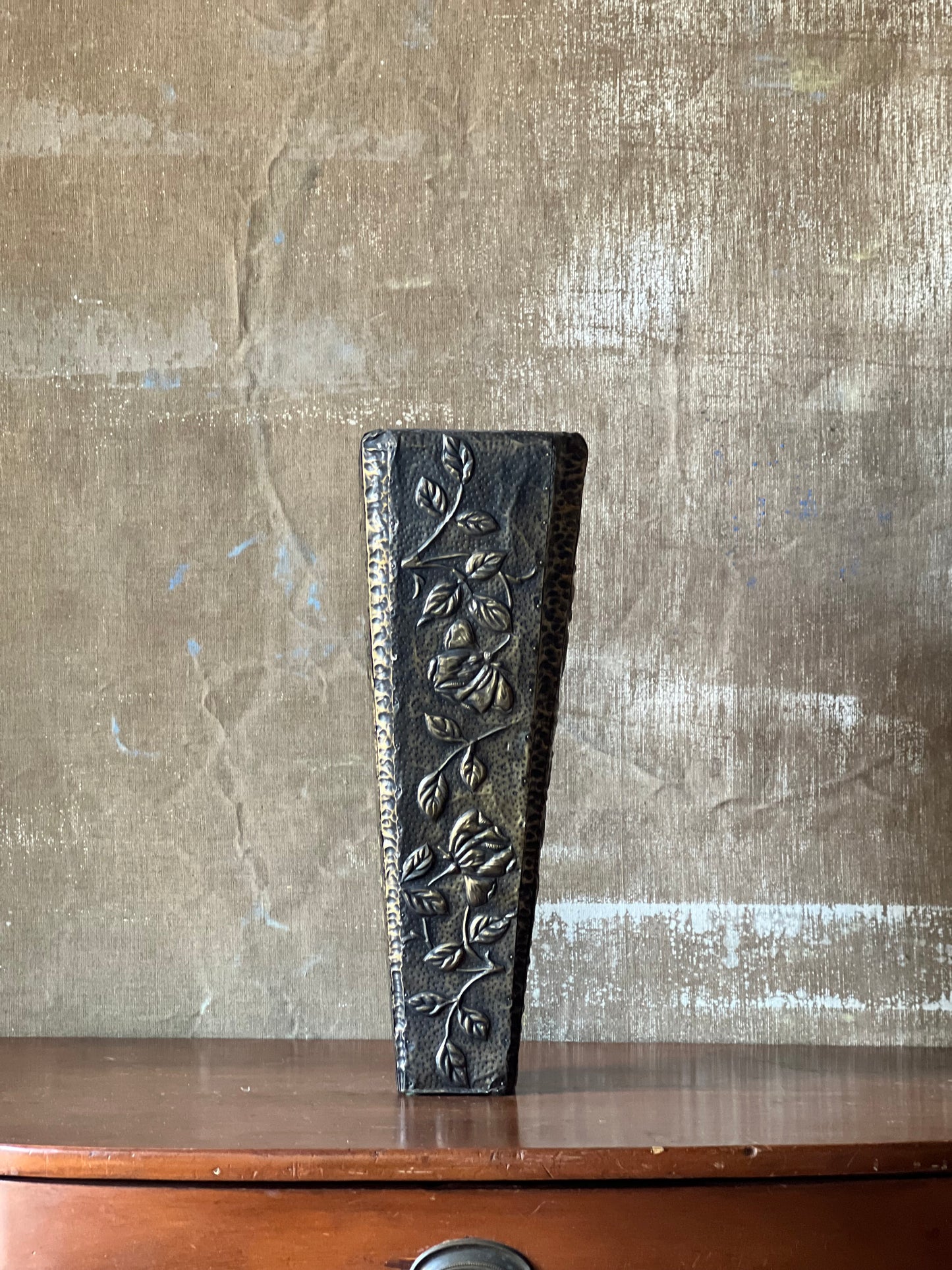 Pressed Brass Decorative Vase