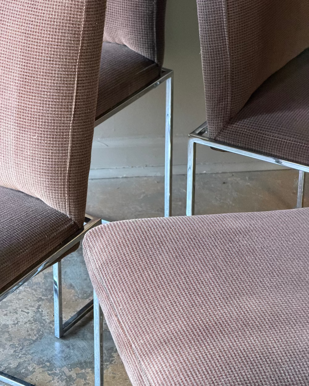 Postmodern Chrome Dining Chairs