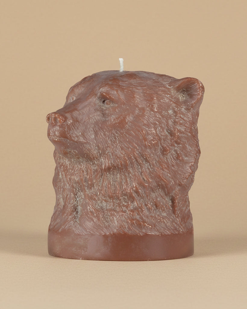 Bear Bust Candle