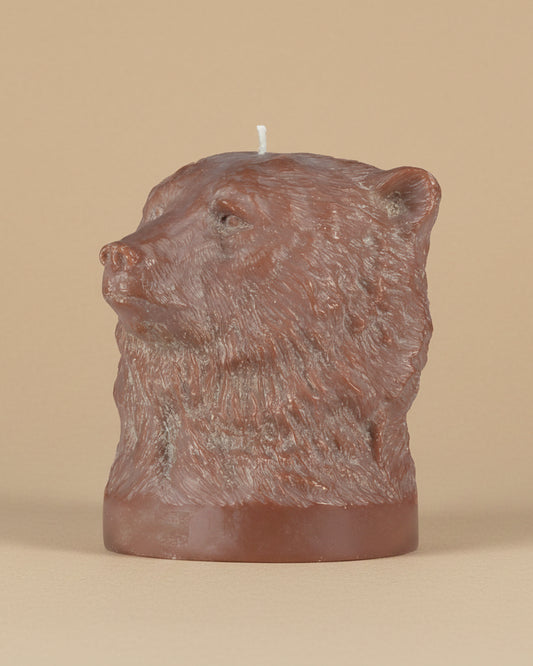 Bear Bust Candle