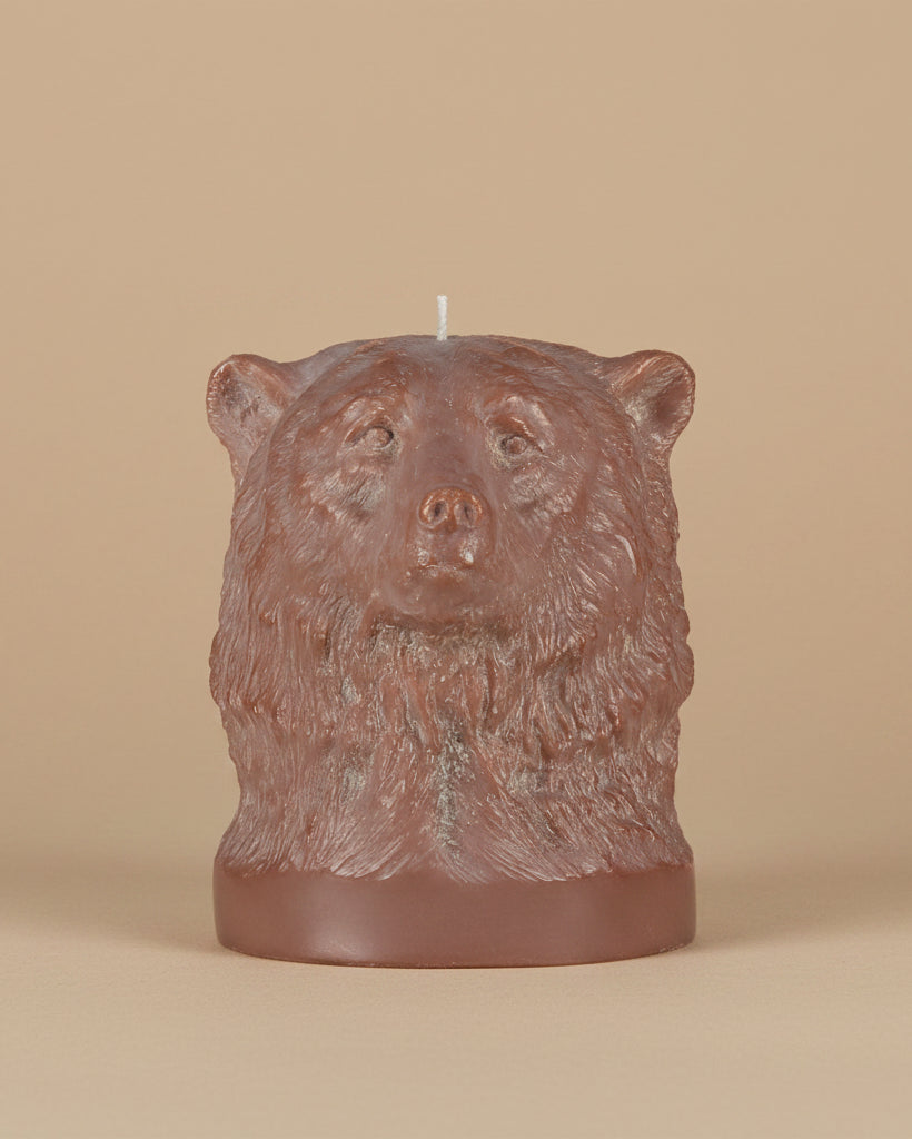 Bear Bust Candle