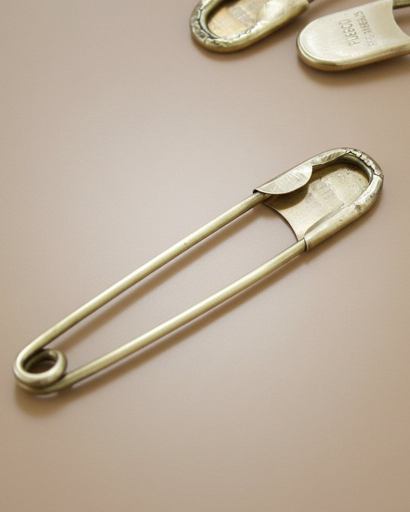 Oversized Brass Safety Pin
