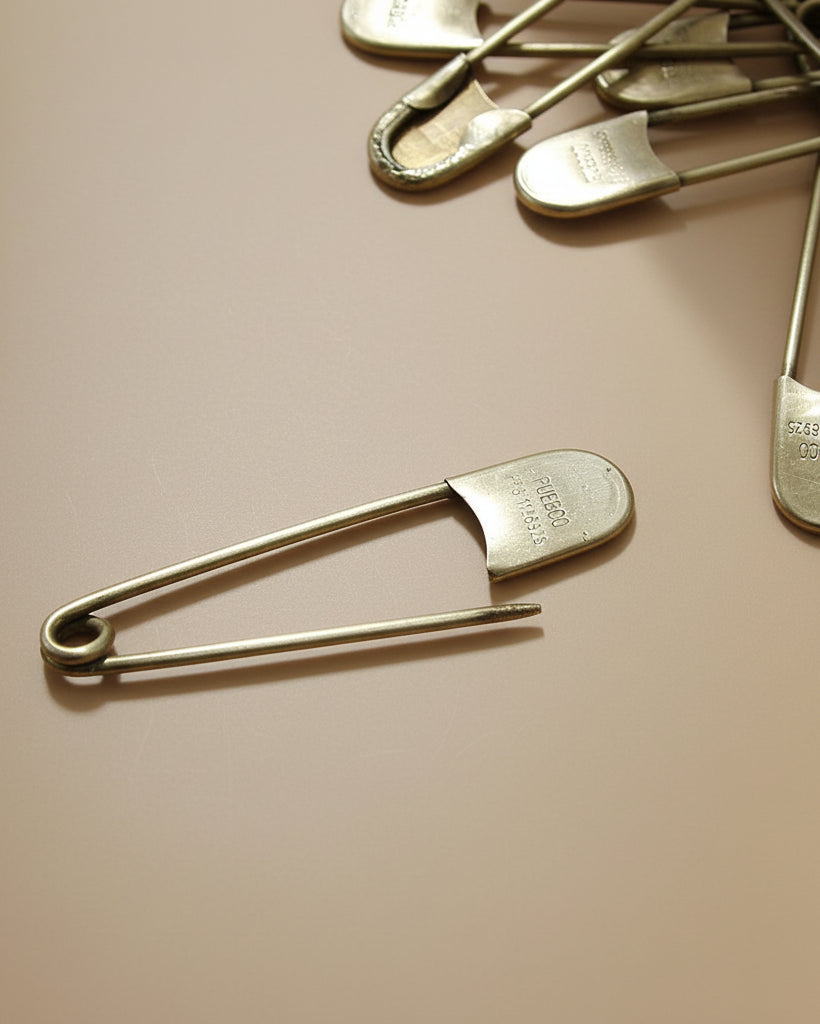Oversized Brass Safety Pin