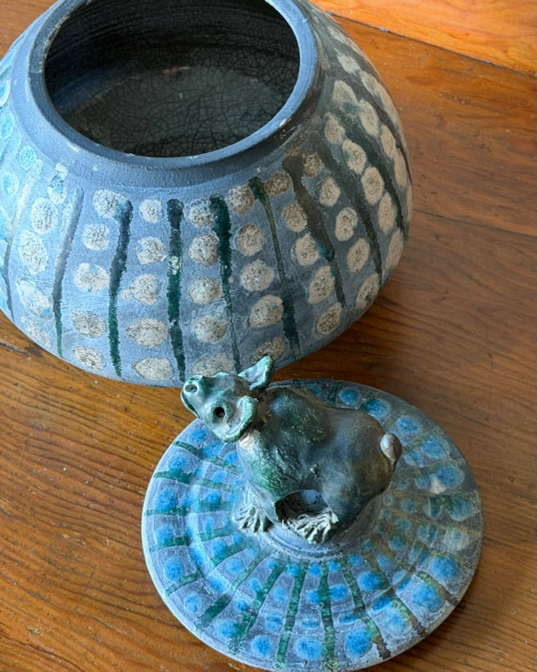 Studio Pottery Canister with Lid
