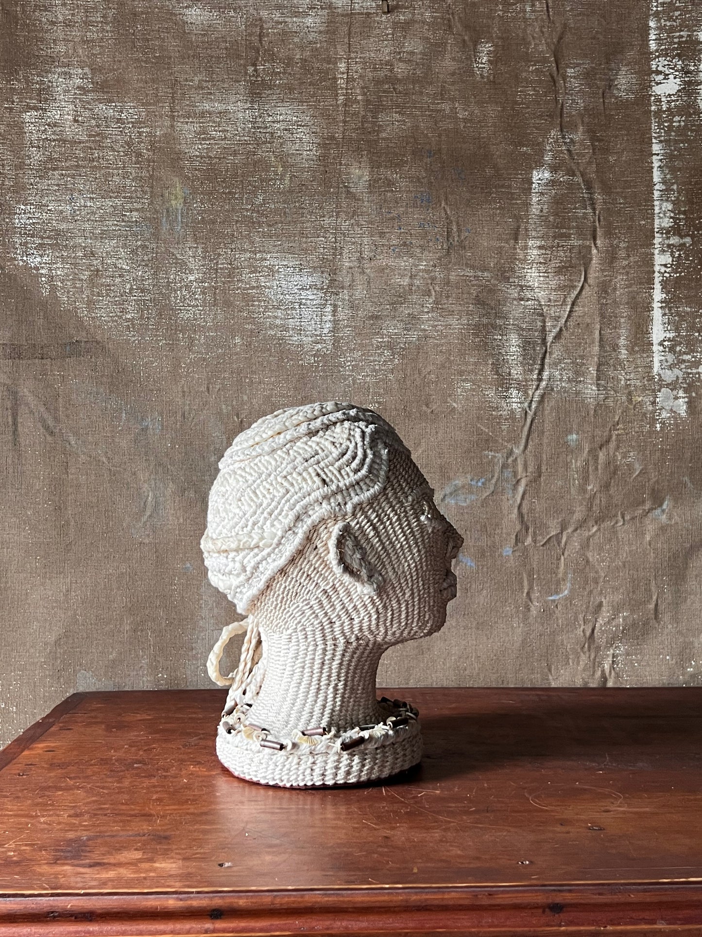 Woven Female Head Sculpture
