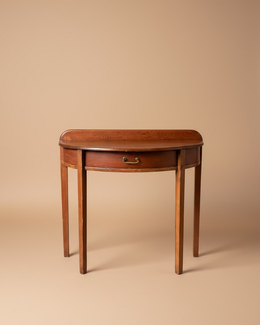 English Pine Demi Lune Console