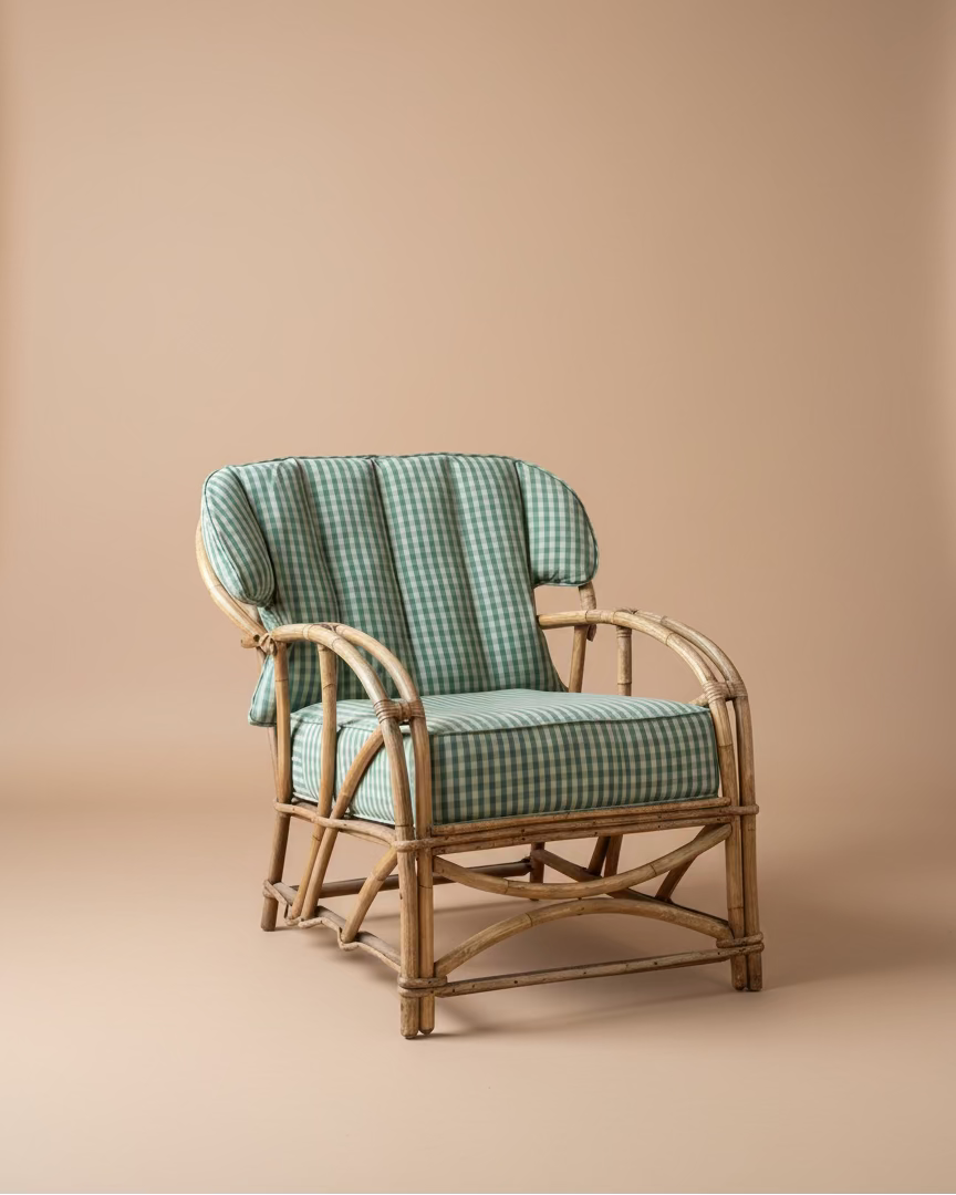 Vintage Rattan 'Wingback'