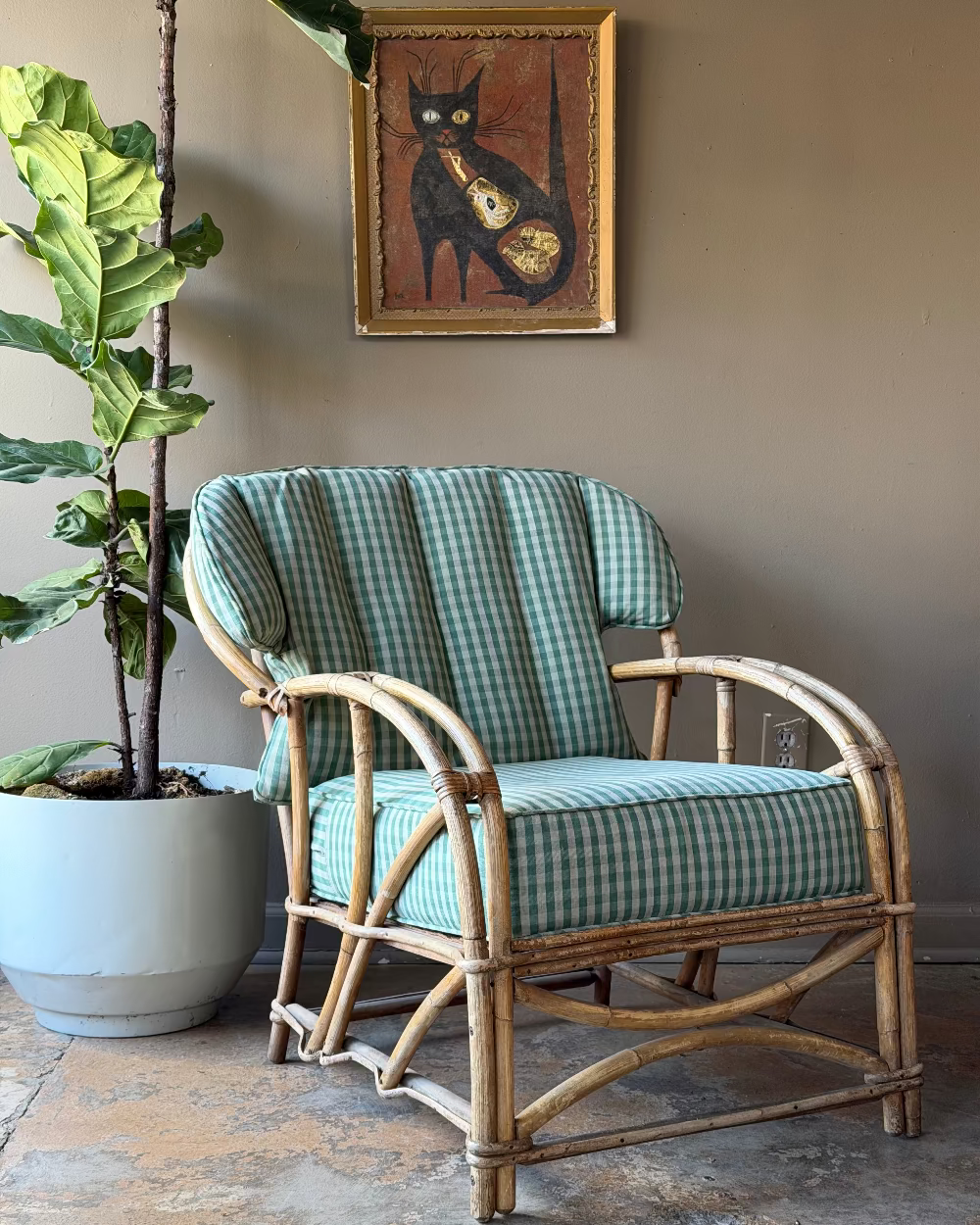 Vintage Rattan 'Wingback'