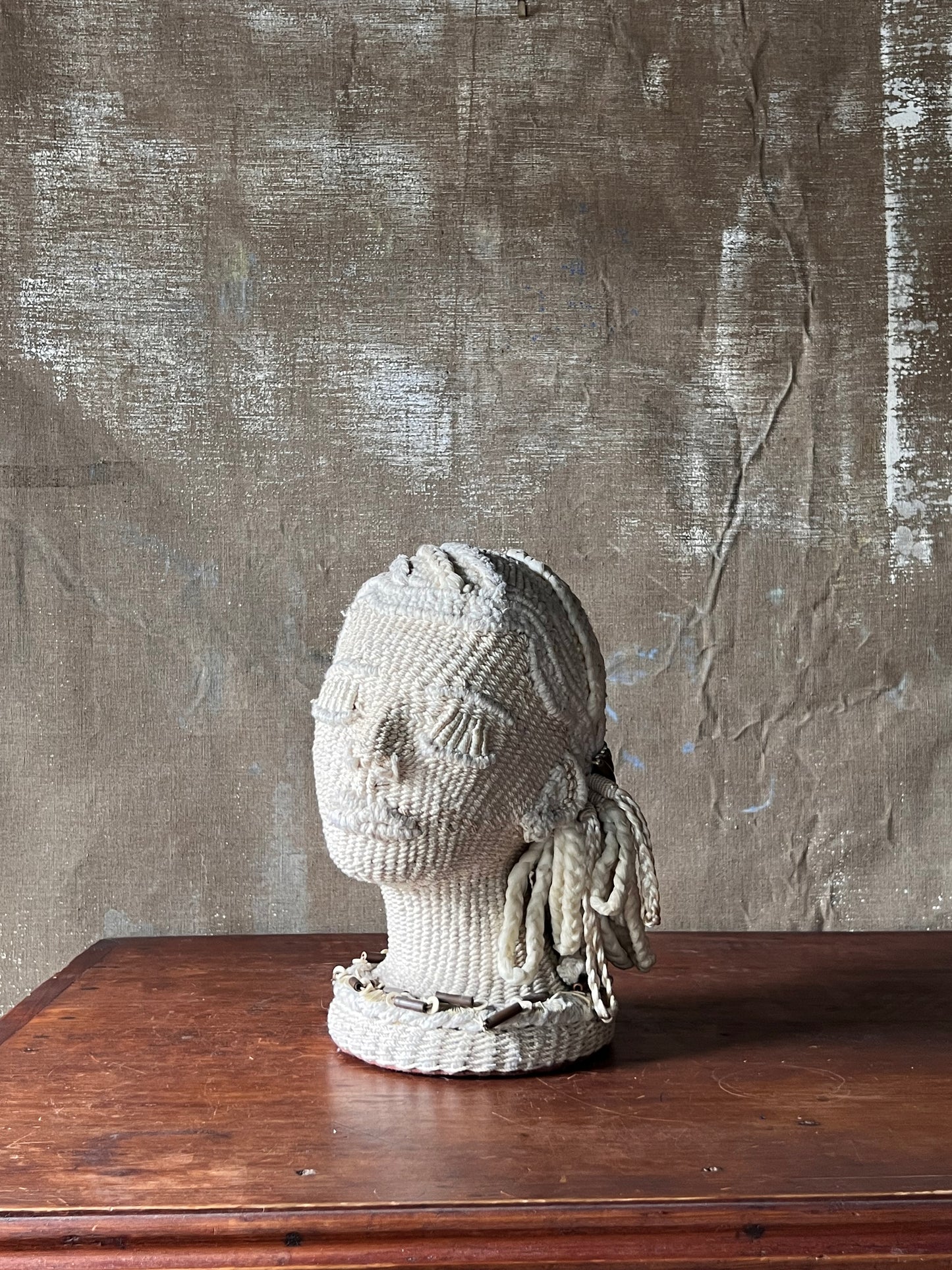 Woven Female Head Sculpture