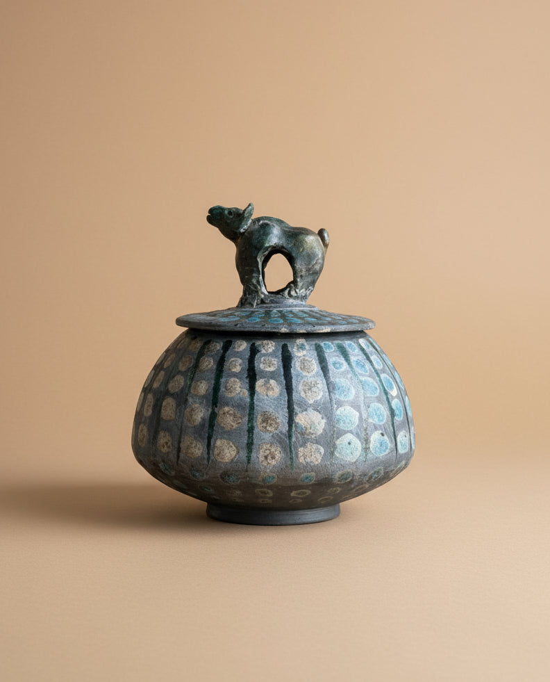 Studio Pottery Canister with Lid