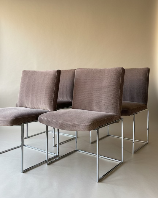 Postmodern Chrome Dining Chairs