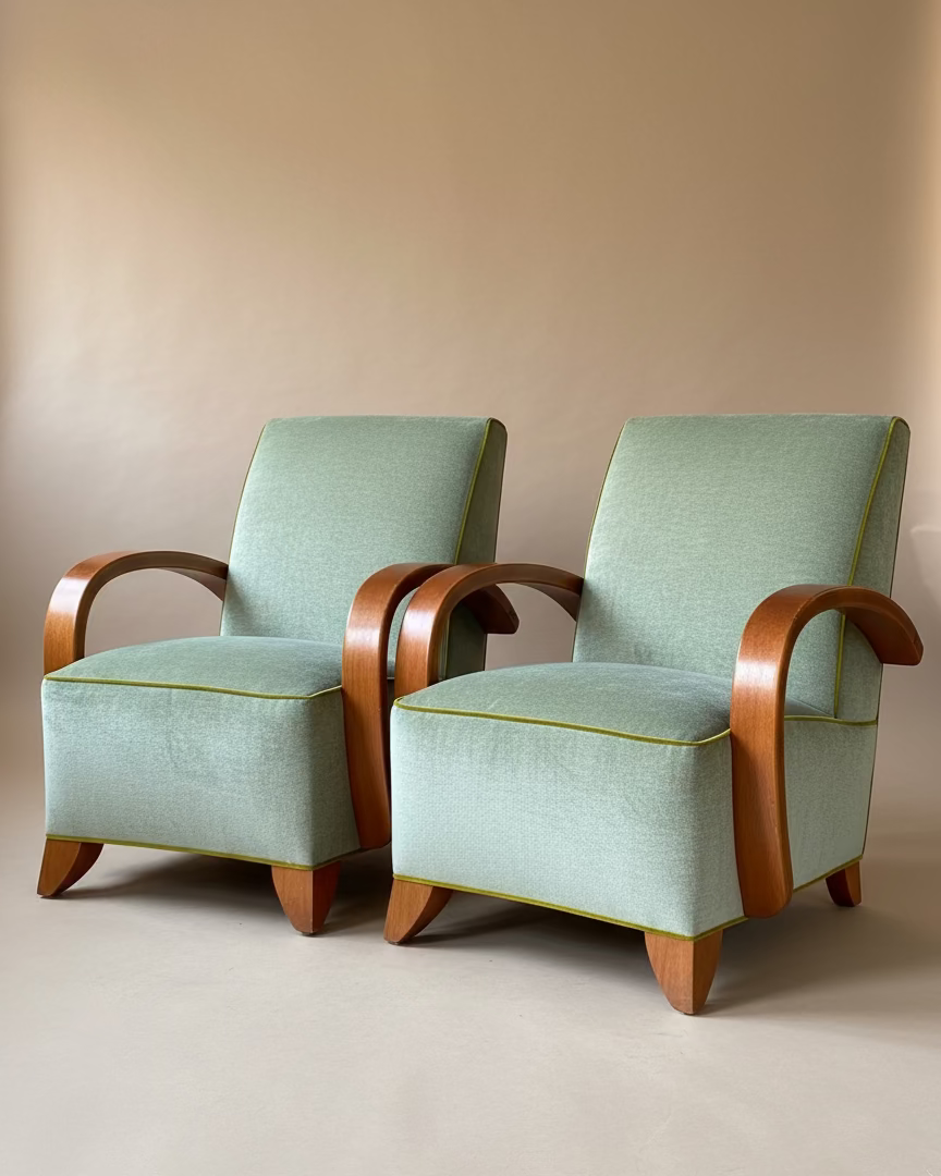 Art Deco Bentwood Club Chairs