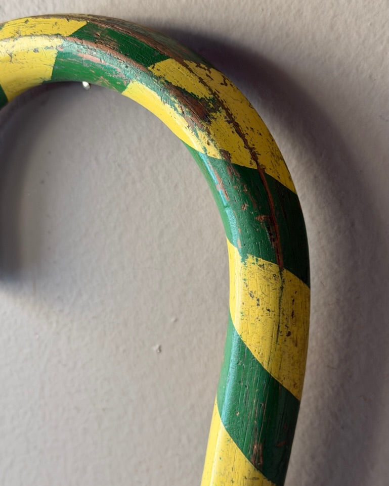 Striped Folk Art Walking Cane