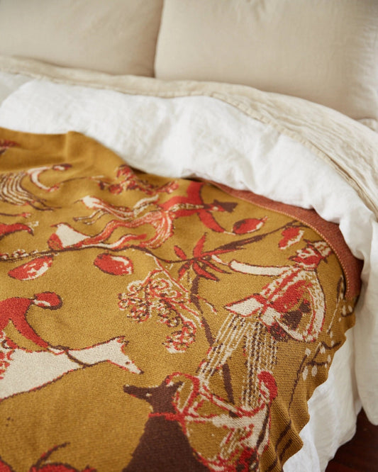 Jungle Throw in Ocre