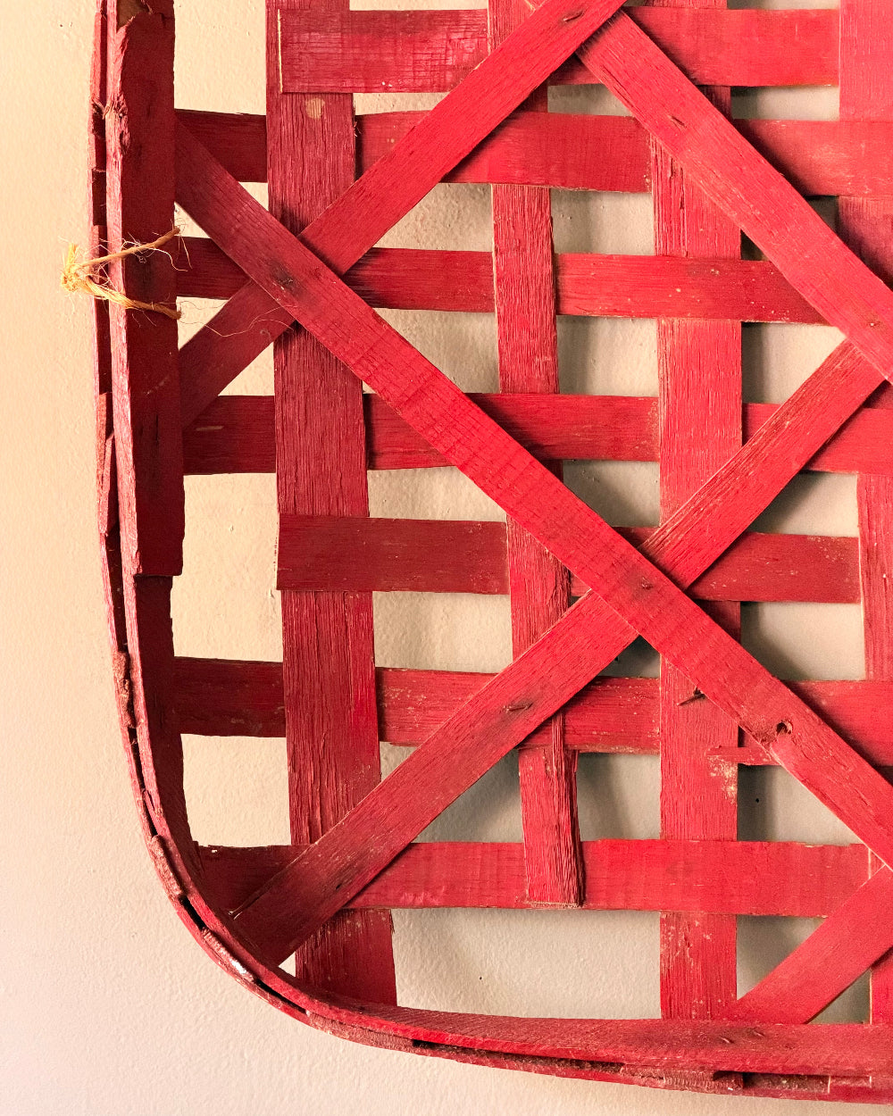 Large Red Tobacco Basket