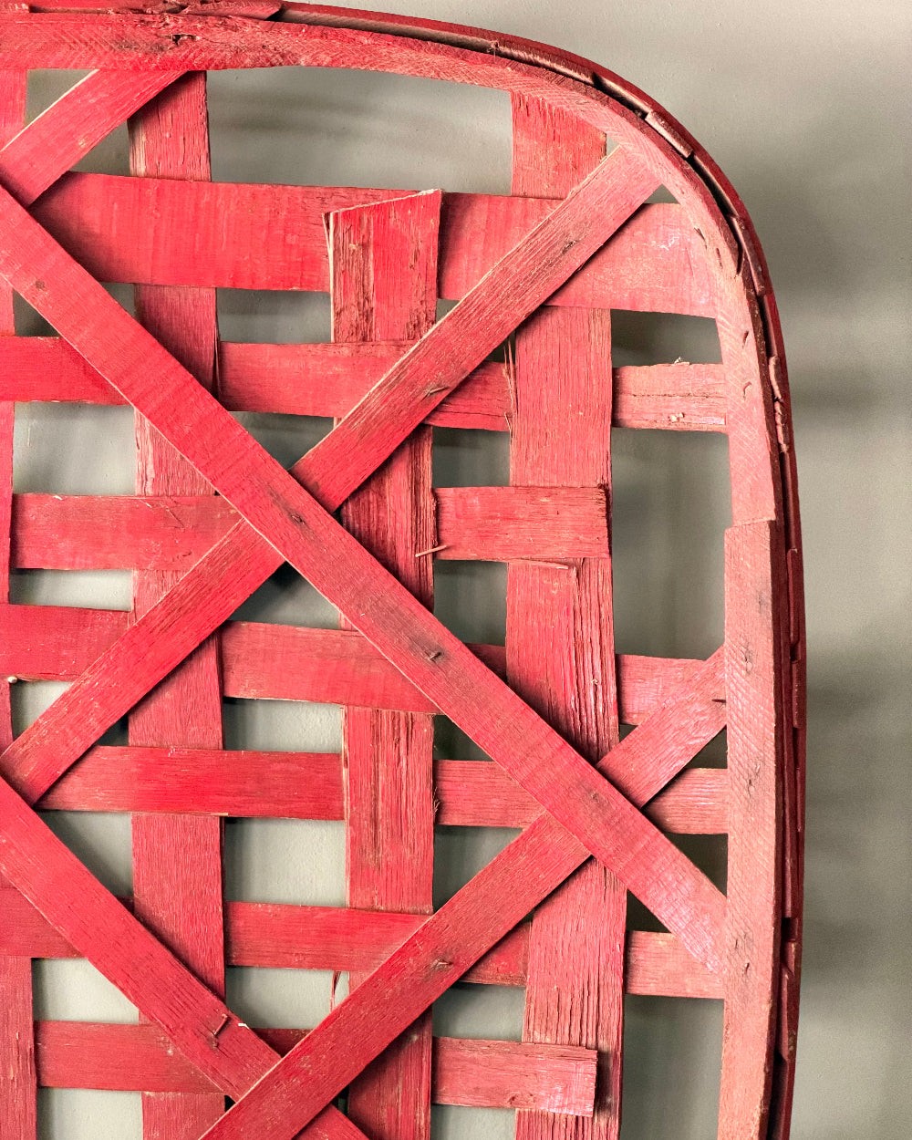Large Red Tobacco Basket