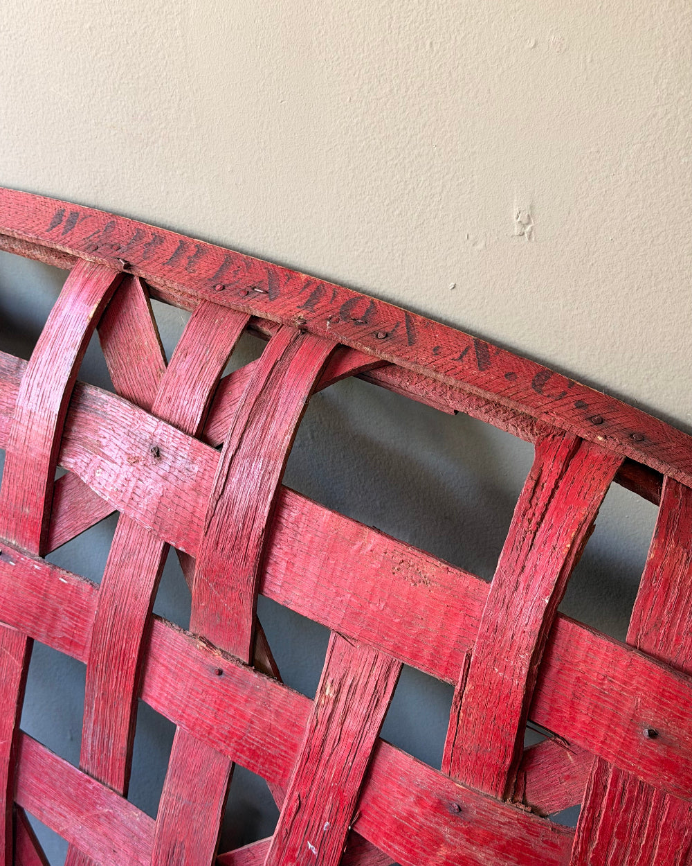 Large Red Tobacco Basket