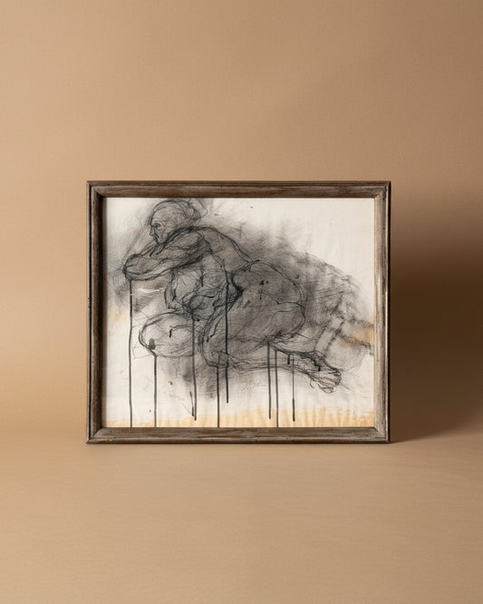 Framed Nude in Black & Grey