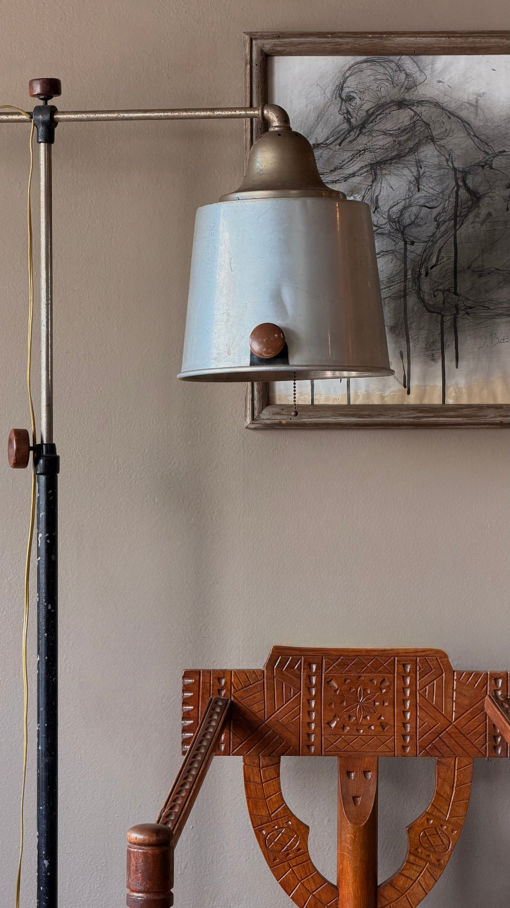 Assembled Industrial Floor Lamp