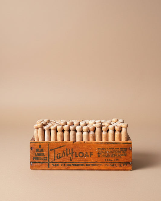 Clothespins in Cheese Box