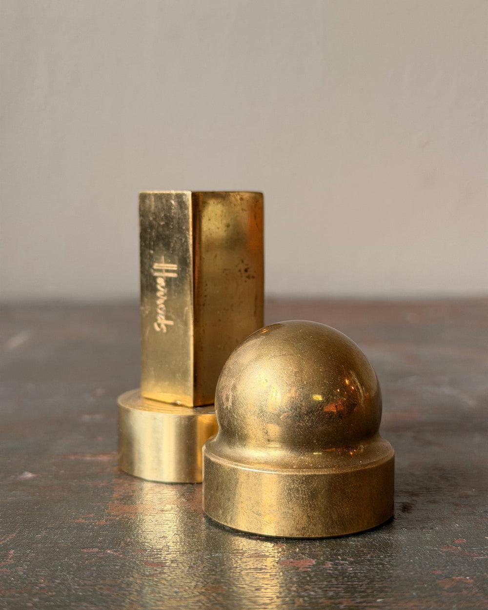 Solid Brass Paperweight Set