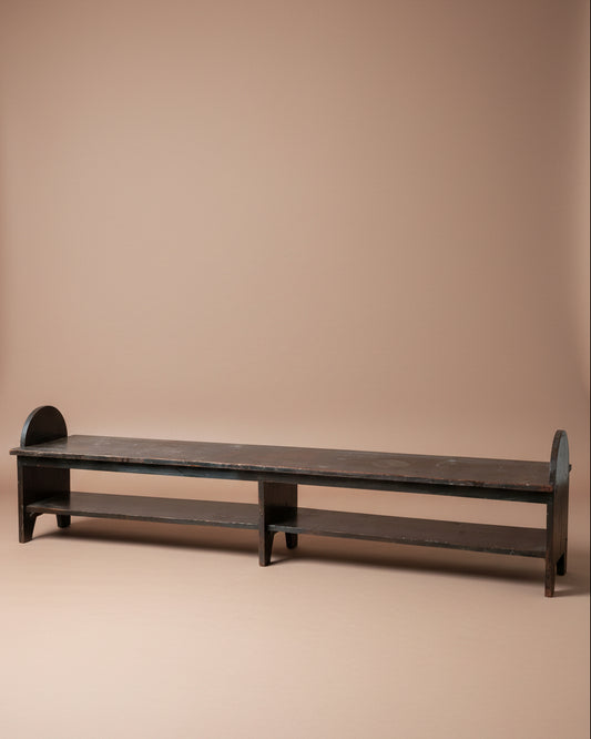 Long Primitive Bench In Green