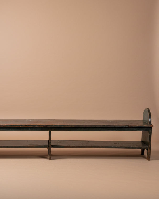 Long Primitive Bench In Green