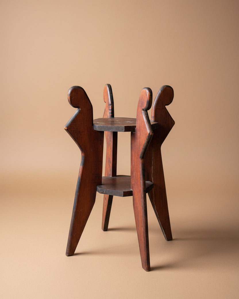 Folk Art Tiered Pedestal