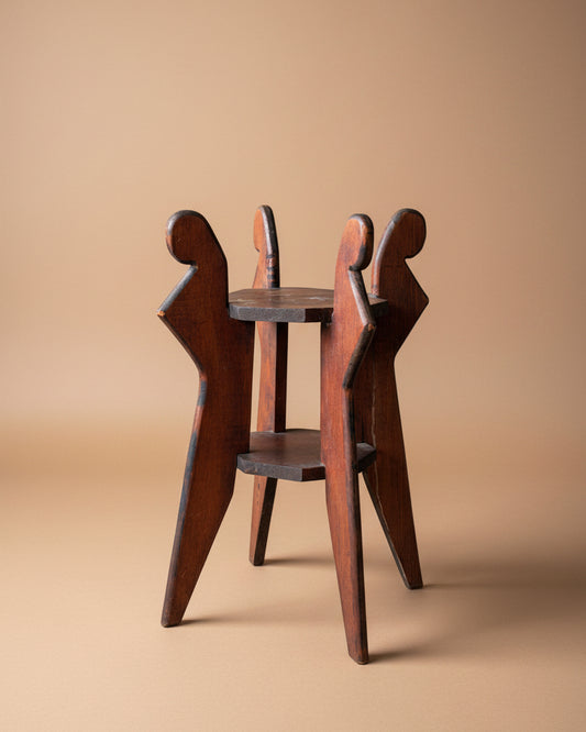 Folk Art Tiered Pedestal