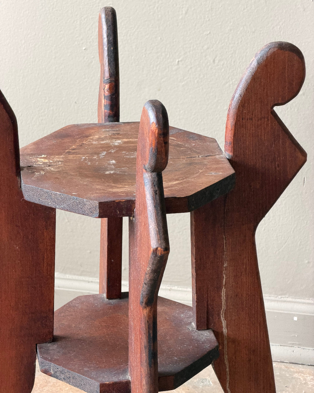 Folk Art Tiered Pedestal