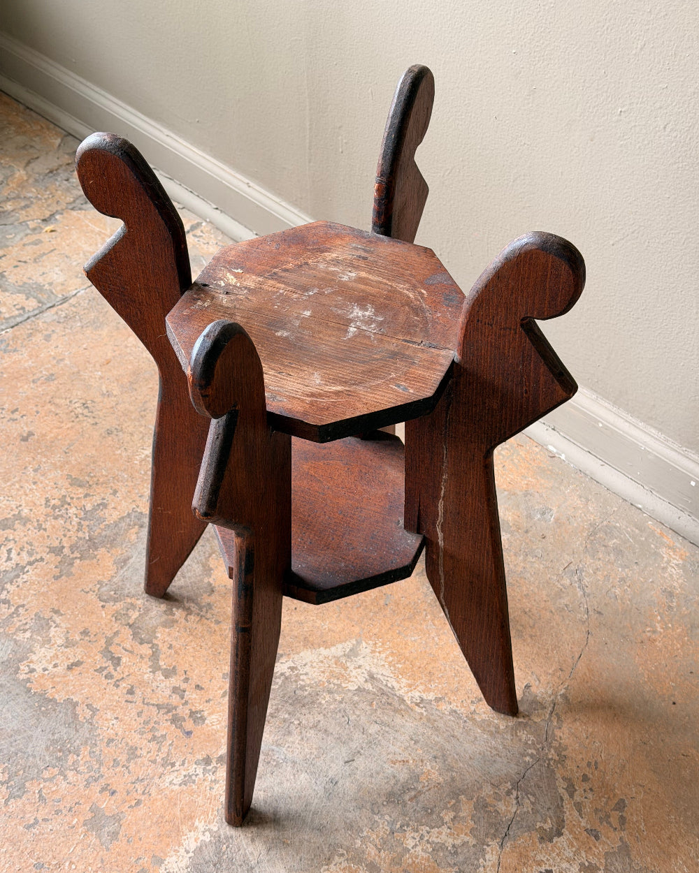 Folk Art Tiered Pedestal