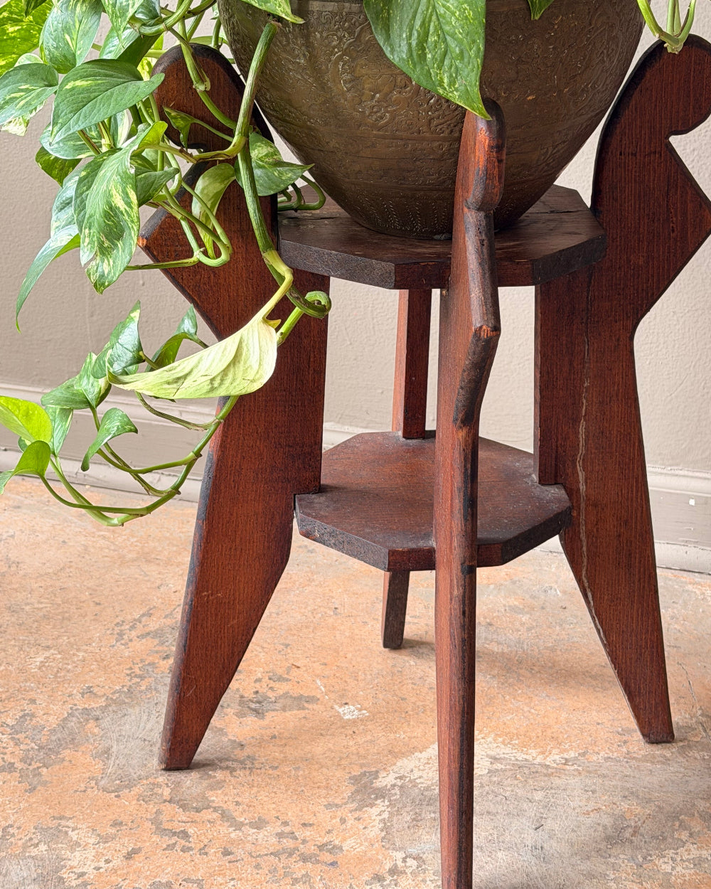 Folk Art Tiered Pedestal