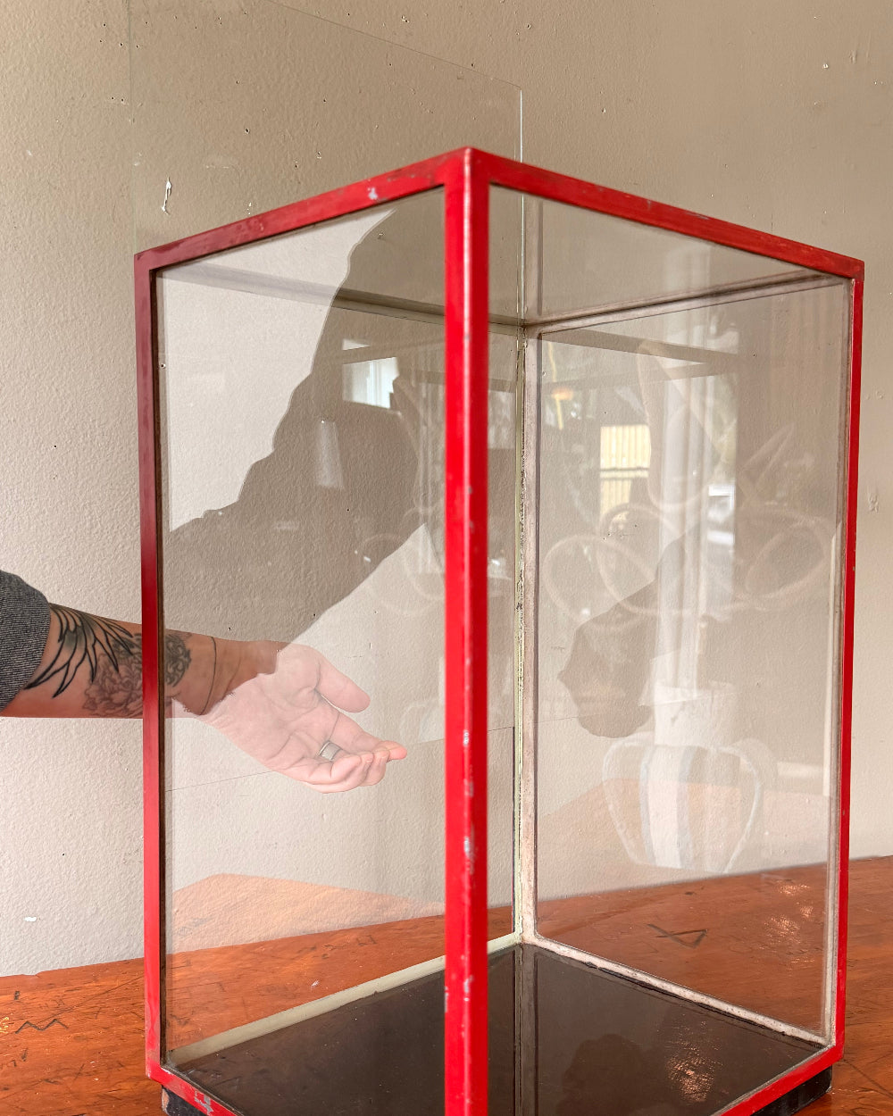 Vintage Red Display Case