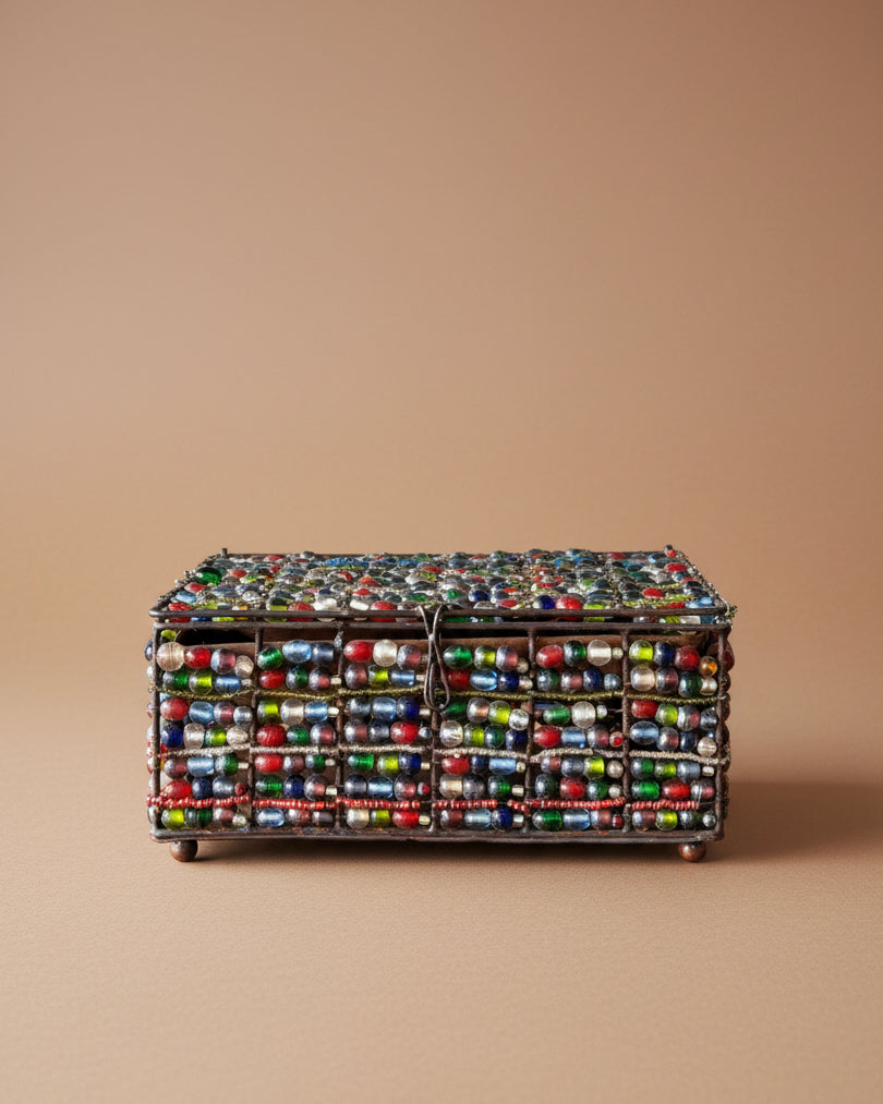 Glass Beaded Storage Box