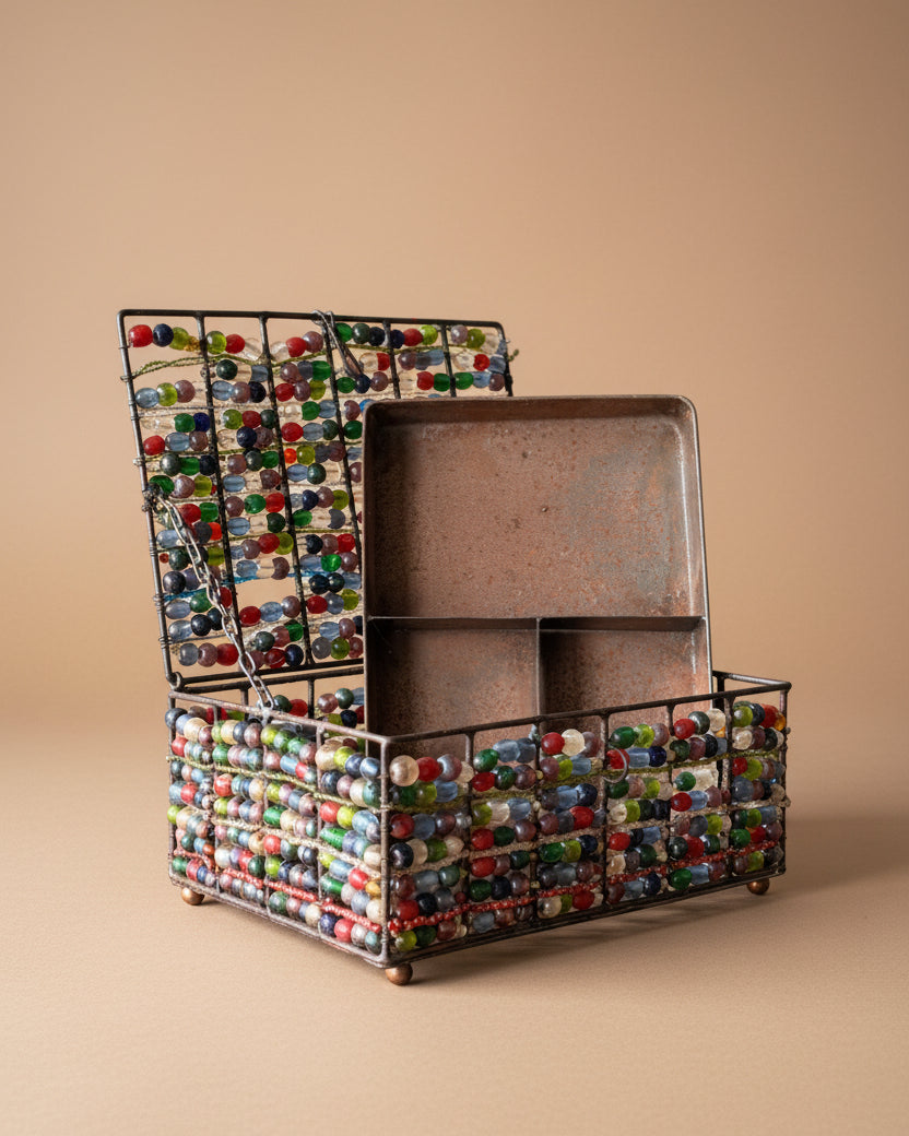 Glass Beaded Storage Box