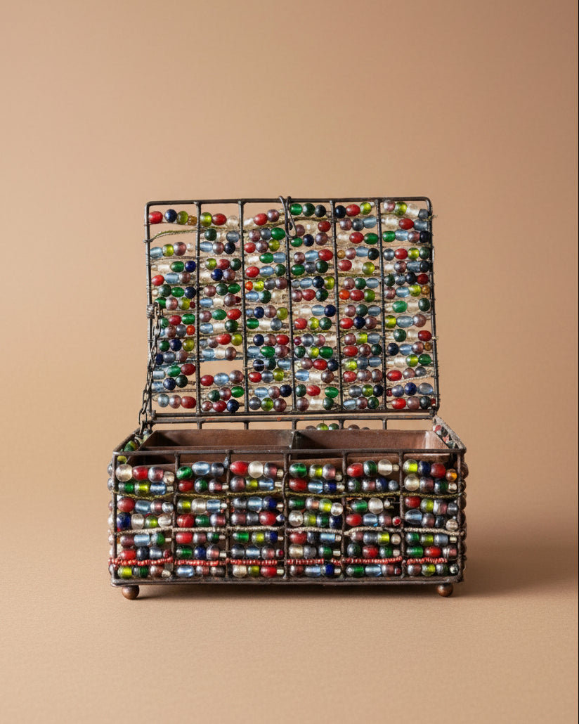 Glass Beaded Storage Box