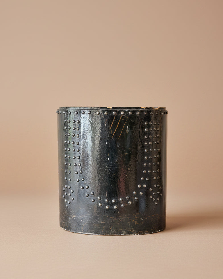 Lacquered + Studded Wood Container
