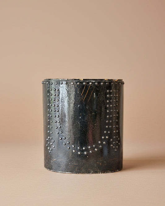 Lacquered + Studded Wood Container