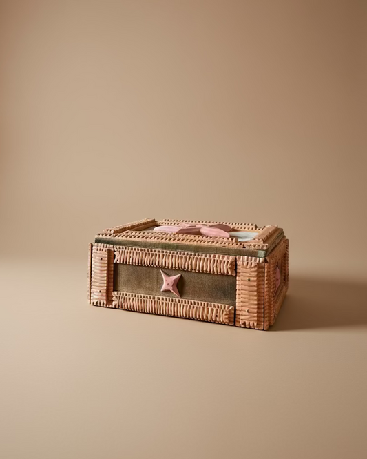 Polychrome Tramp Art Box