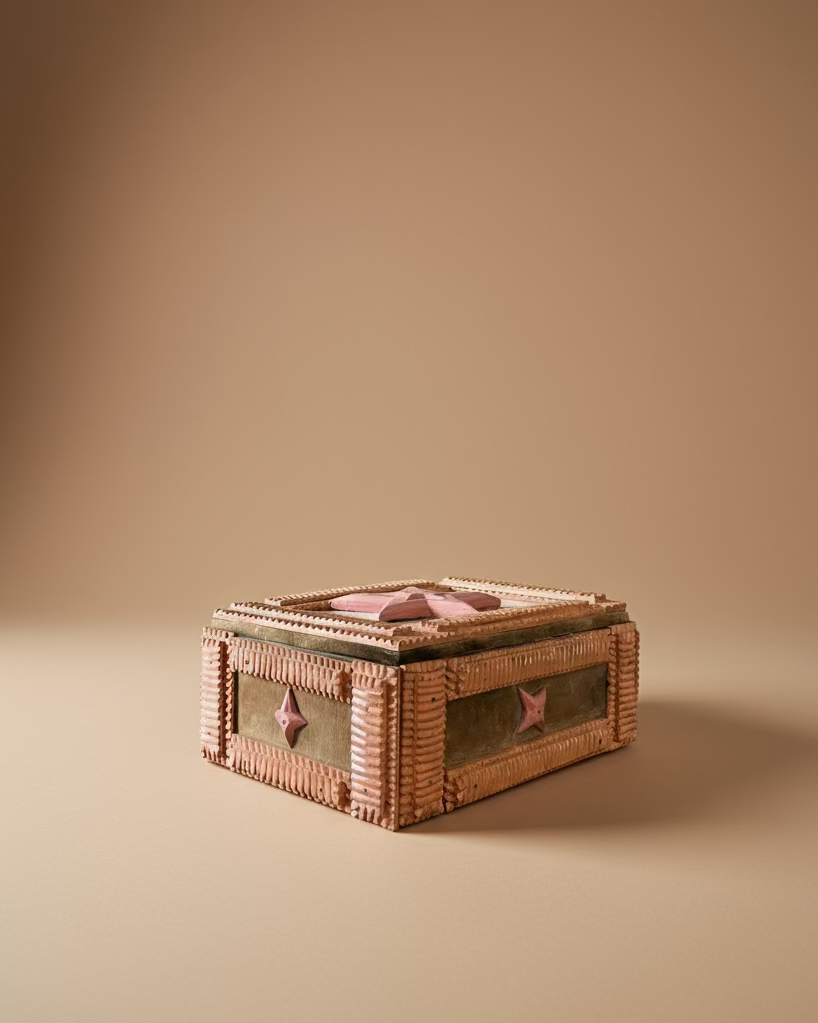 Polychrome Tramp Art Box