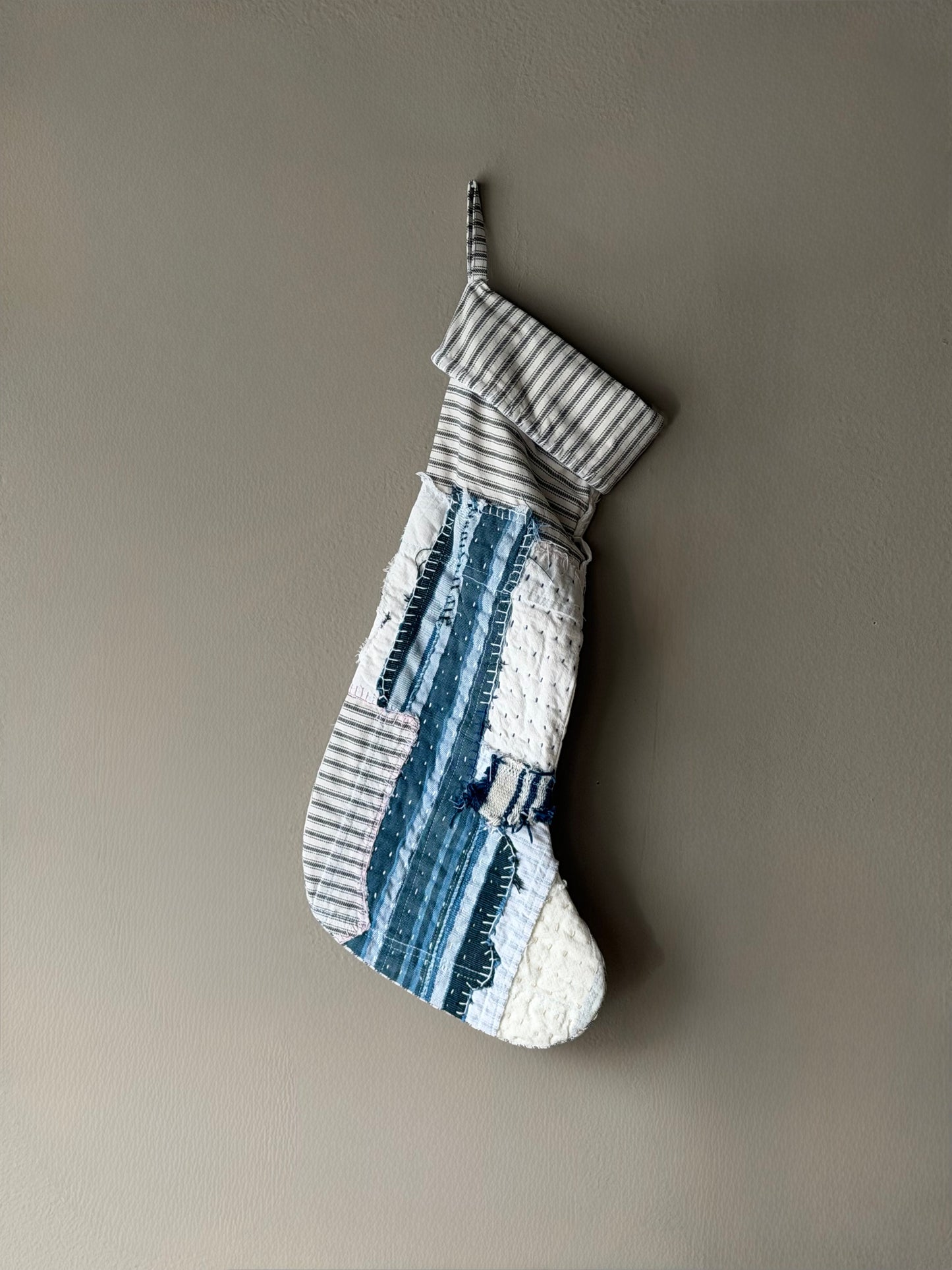 Collaged Stocking no.1 | Hadley Clark