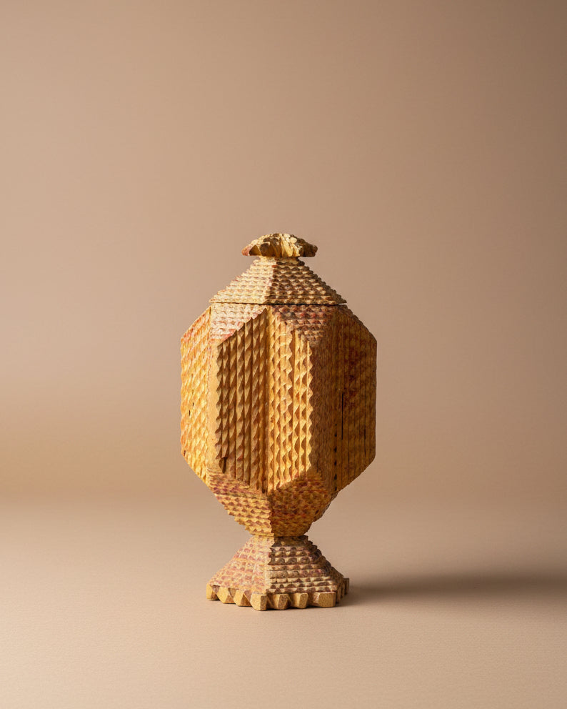 Tramp Art Lidded Vessel
