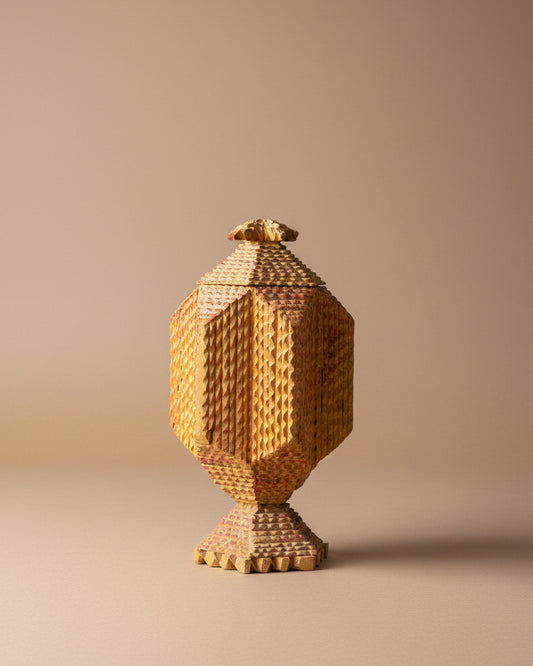 Tramp Art Lidded Vessel
